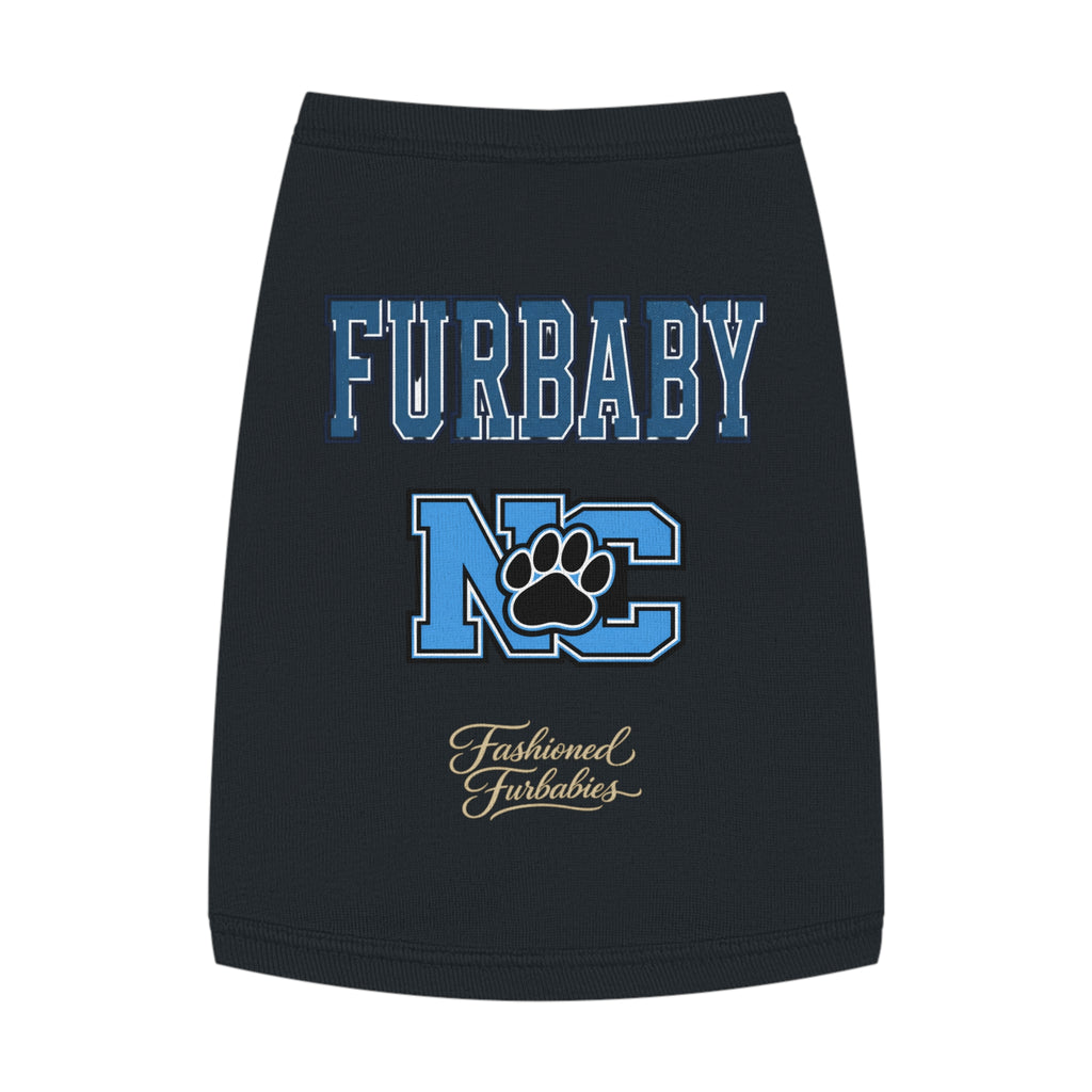 Furbaby NC Paw Print Pet Tank — Nort Carolina Cute College-Style Dog Shirt