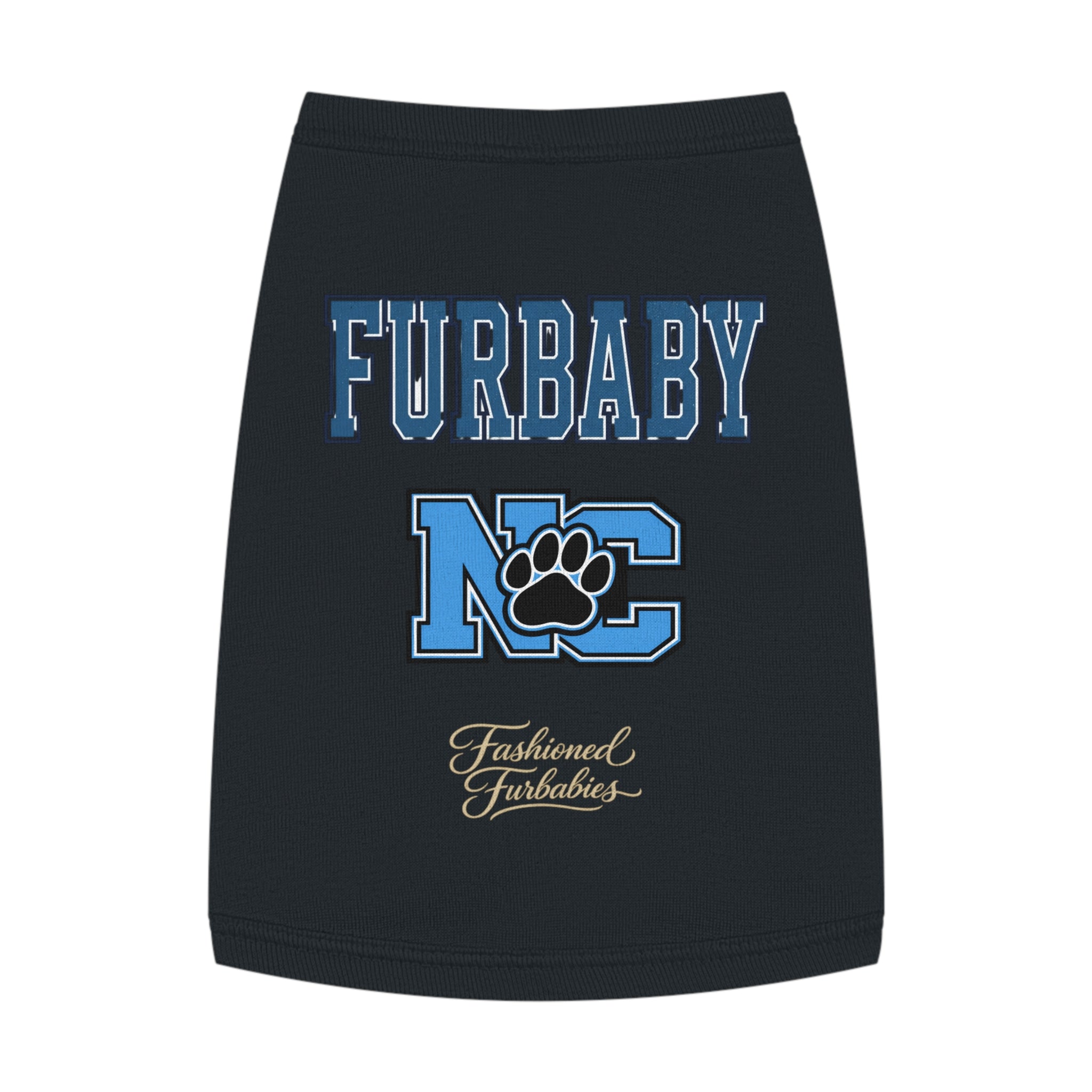 Furbaby NC Paw Print Pet Tank — Nort Carolina Cute College-Style Dog Shirt