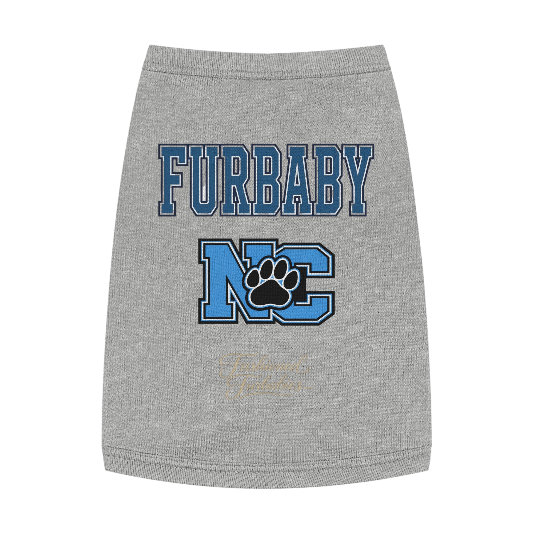 Furbaby NC Paw Print Pet Tank — Nort Carolina Cute College-Style Dog Shirt