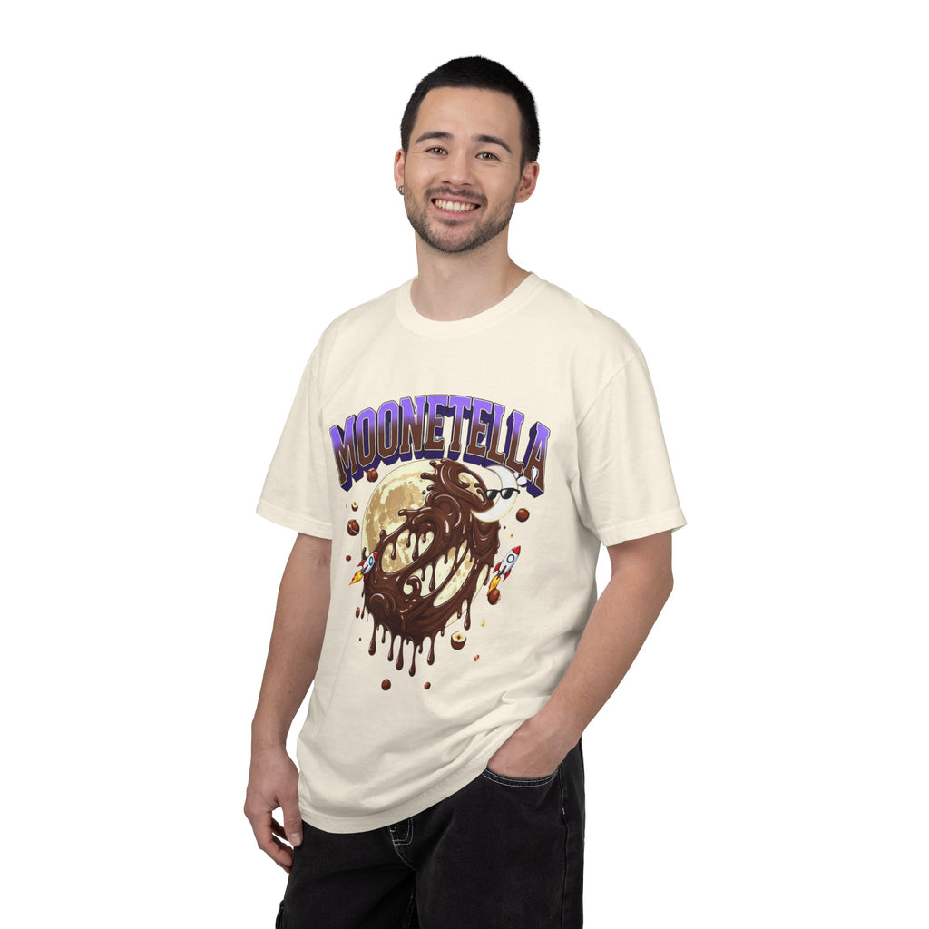 Moonetella T-Shirt — Retro Space Chocolate Moon Graphic Tee (Artemis II Mission Tribute)