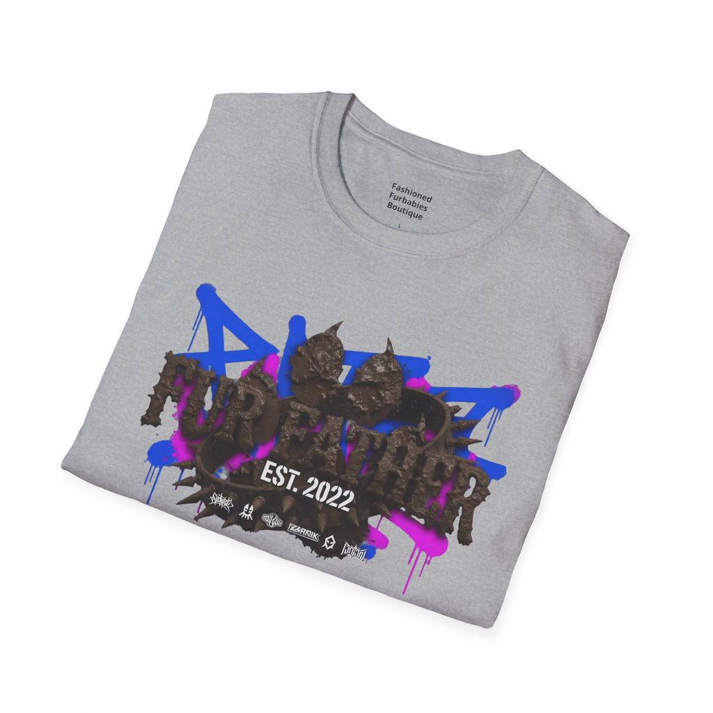 Graffiti Fur Father Punk T-Shirt — "PUNKER" Est. 2022 Urban Streetwear
