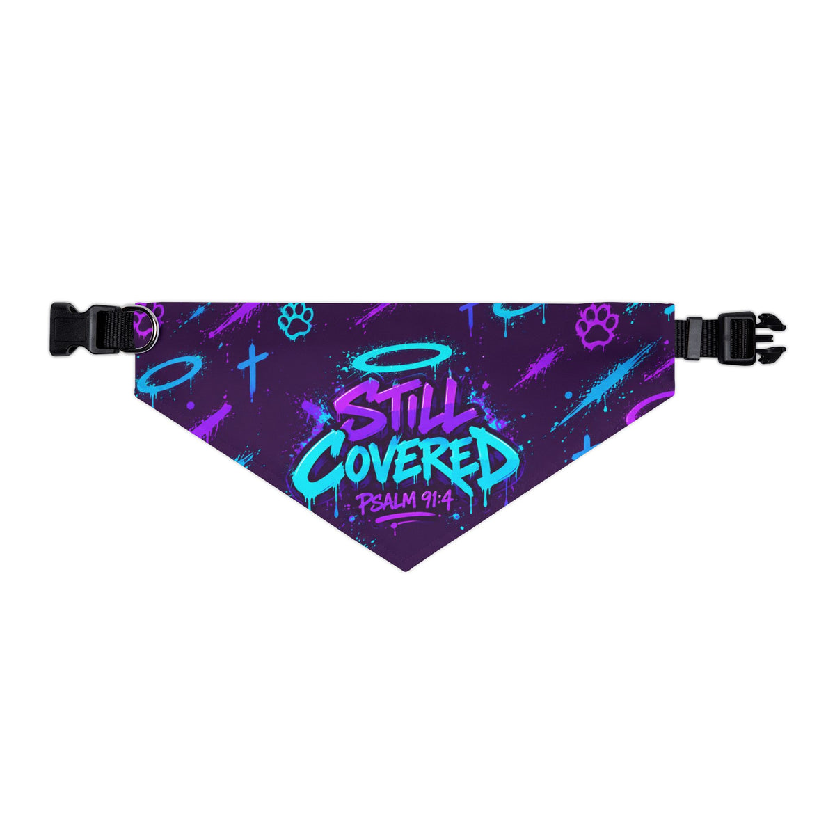 Still Covered Psalm 91:4 Pet Bandana Collar
