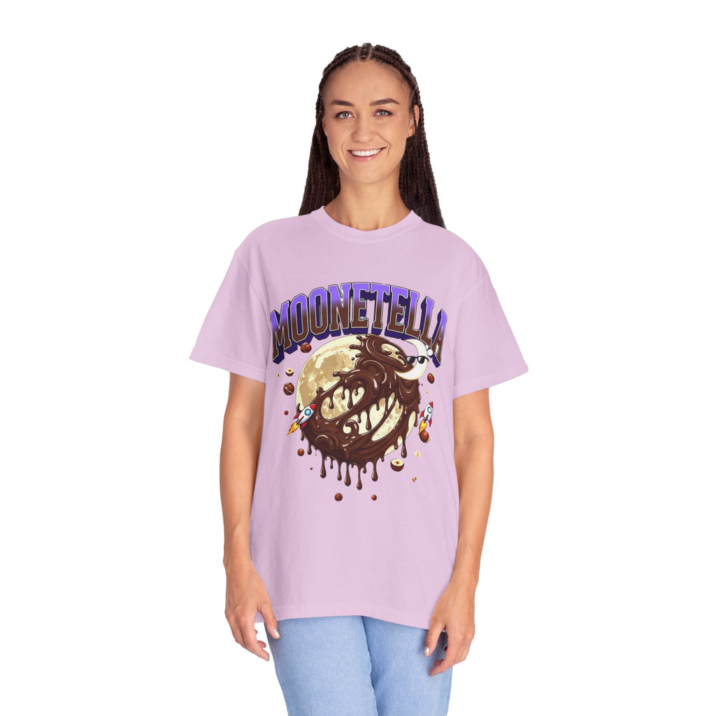 Moonetella T-Shirt — Retro Space Chocolate Moon Graphic Tee (Artemis II Mission Tribute)
