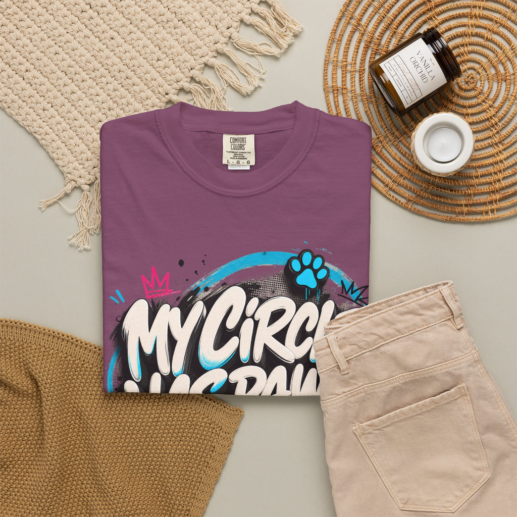 My Circle Has Paws Graffiti T-Shirt — Cute Pet Lover Tee