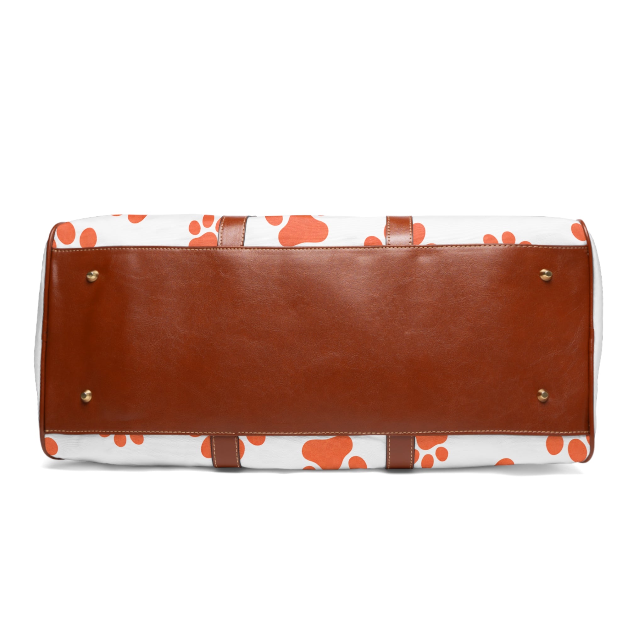 Waterproof Travel Bag — Paw Print & Floral Weekender Duffel