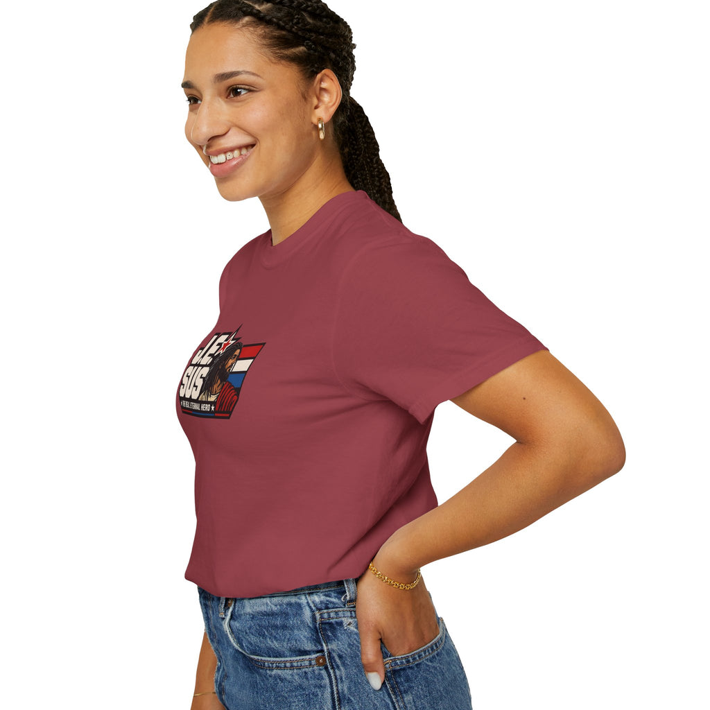Jesus Retro Graphic T-Shirt — “J.E.SUS The Real Eternal Hero” Christian Vintage Tee