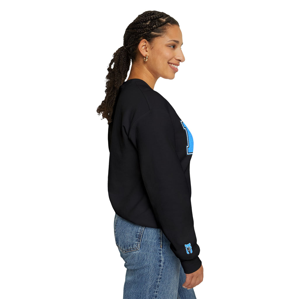 NC Paw Letterman Crewneck Sweatshirt —North Carolina Vintage School Spirit
