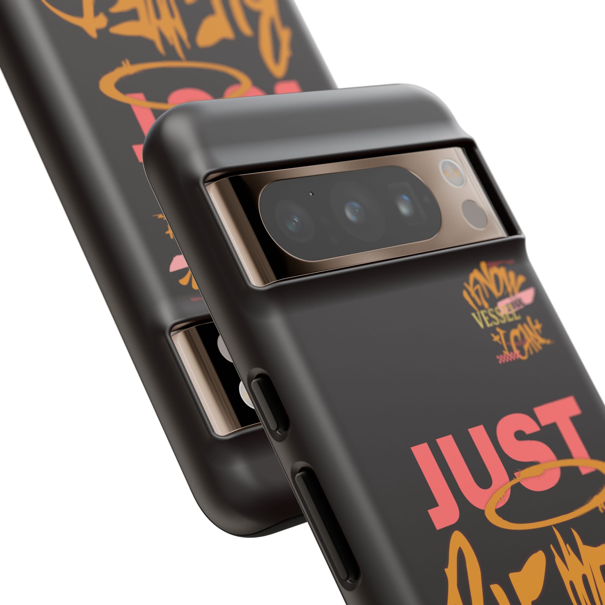 Phone Case — "Just Blessed" Bold Typographic Black Protective Case