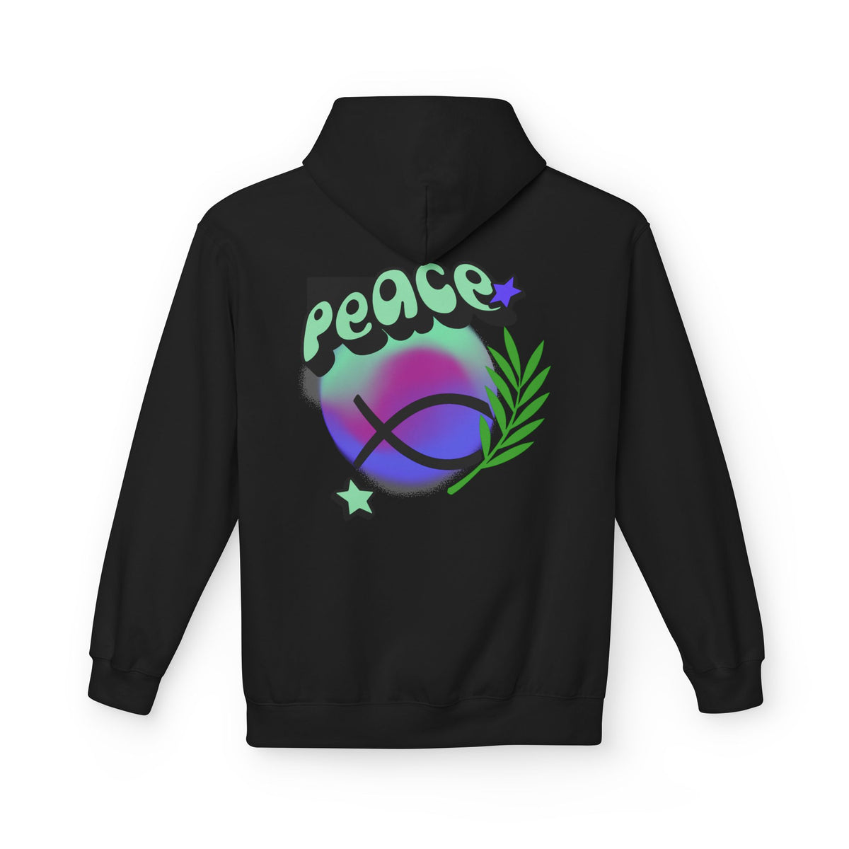 Peace Vibes Hoodie — 'Peace' Graphic Pullover (1995 Retro Earth Design)