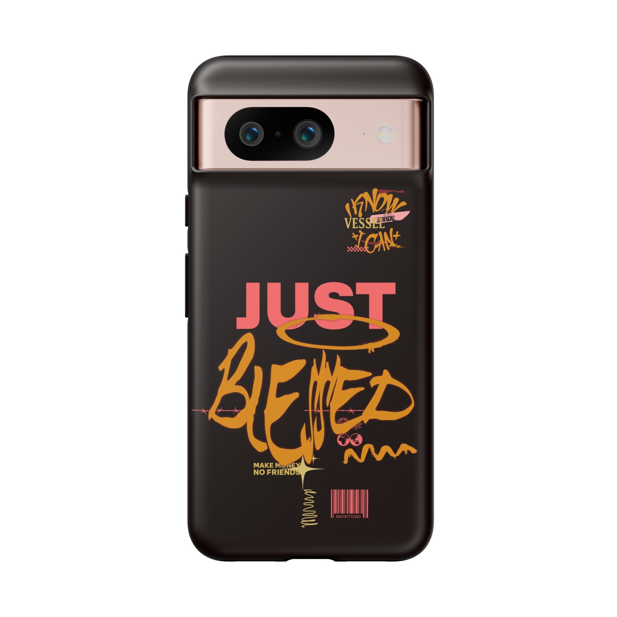 "Just Blessed" Bold Graffiti Typographic Protective Phone Case