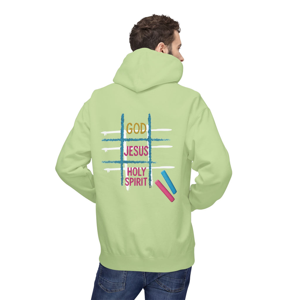 Tic Tac Toe Trinity Hoodie - God Jesus Holy Spirit