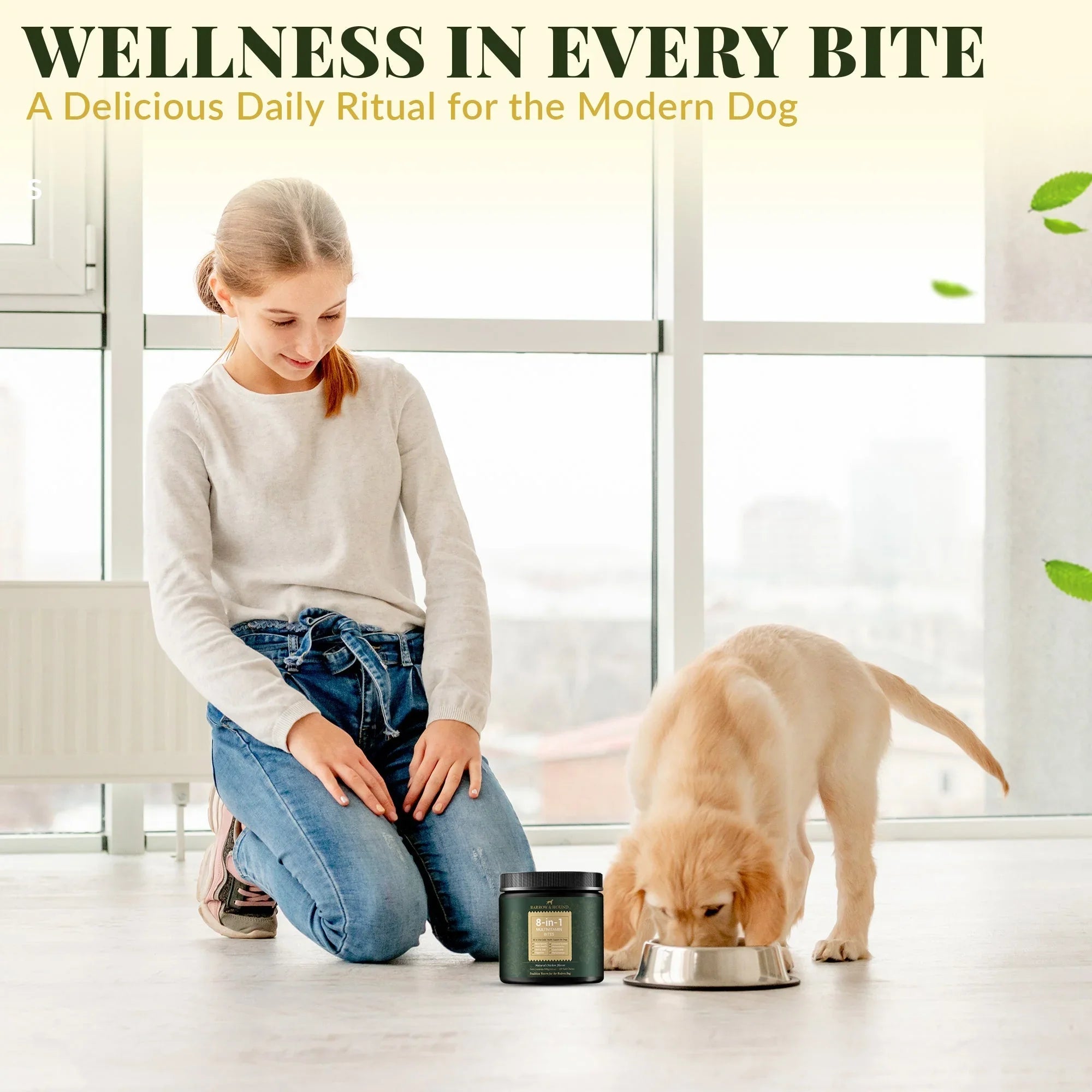 8-in-1 Daily Multivitamin Bites for Dogs – All-in-One Health Support, 120 Soft Chews Barrow & Hound