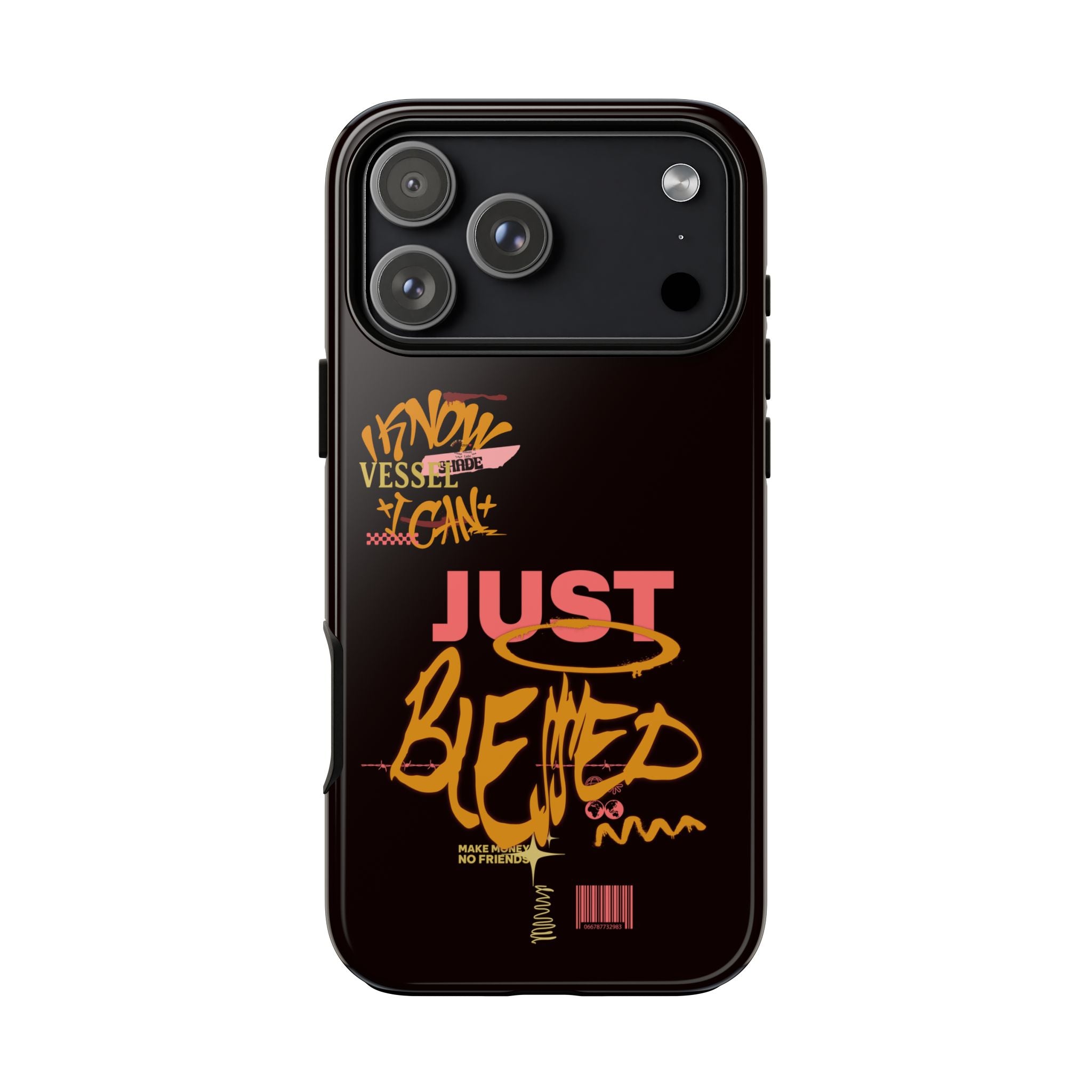 "Just Blessed" Bold Graffiti Typographic Protective Phone Case