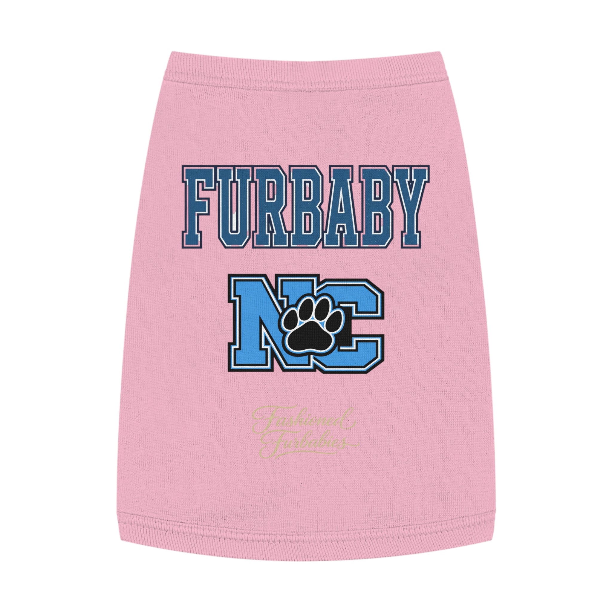Furbaby NC Paw Print Pet Tank — Nort Carolina Cute College-Style Dog Shirt
