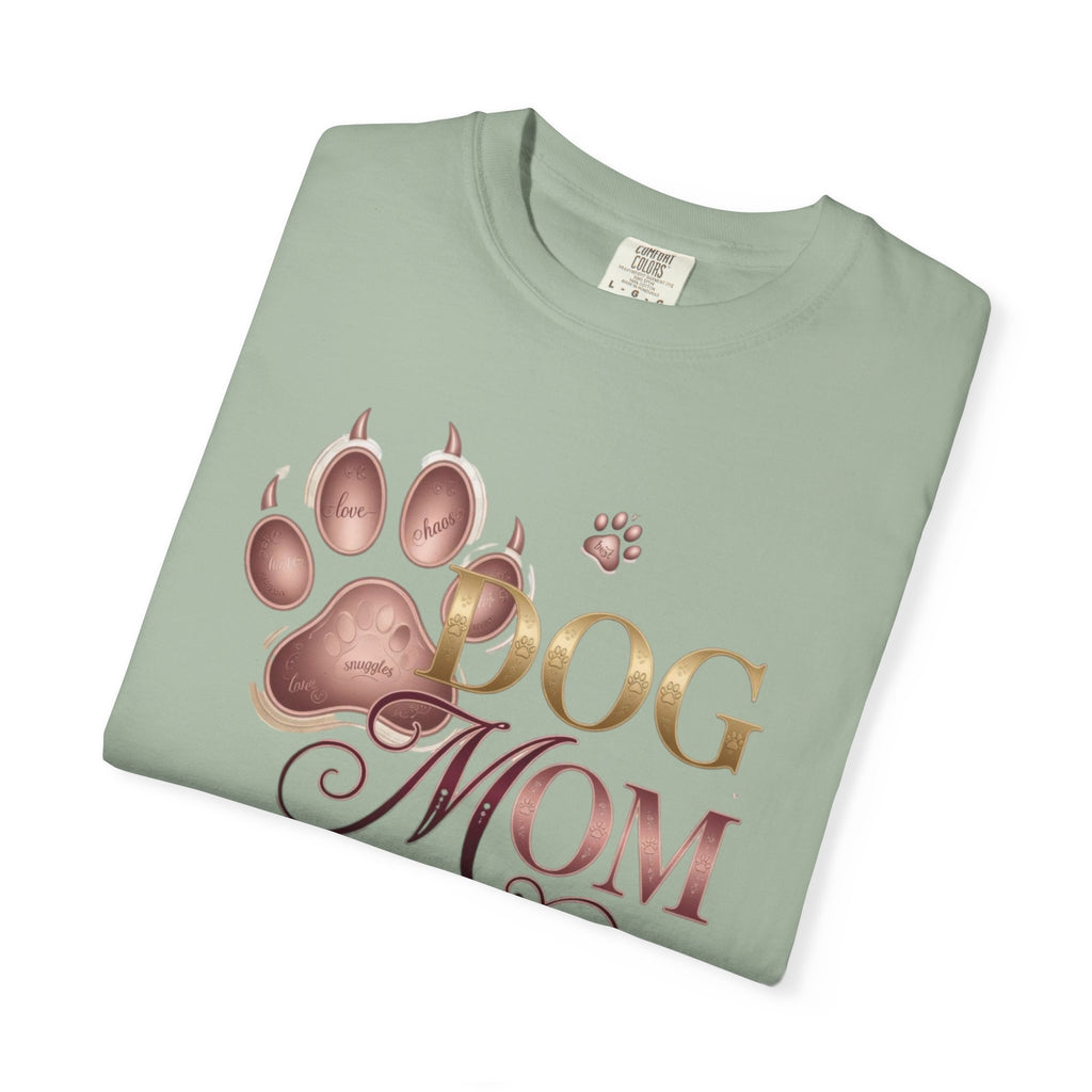 Dog Mom T-Shirt – Floral Pitbull Design, "Dog Mom" Graphic Tee for Pet Lovers