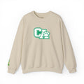 California Crewneck Sweatshirt — Green Vintage 'CA' Paw Logo