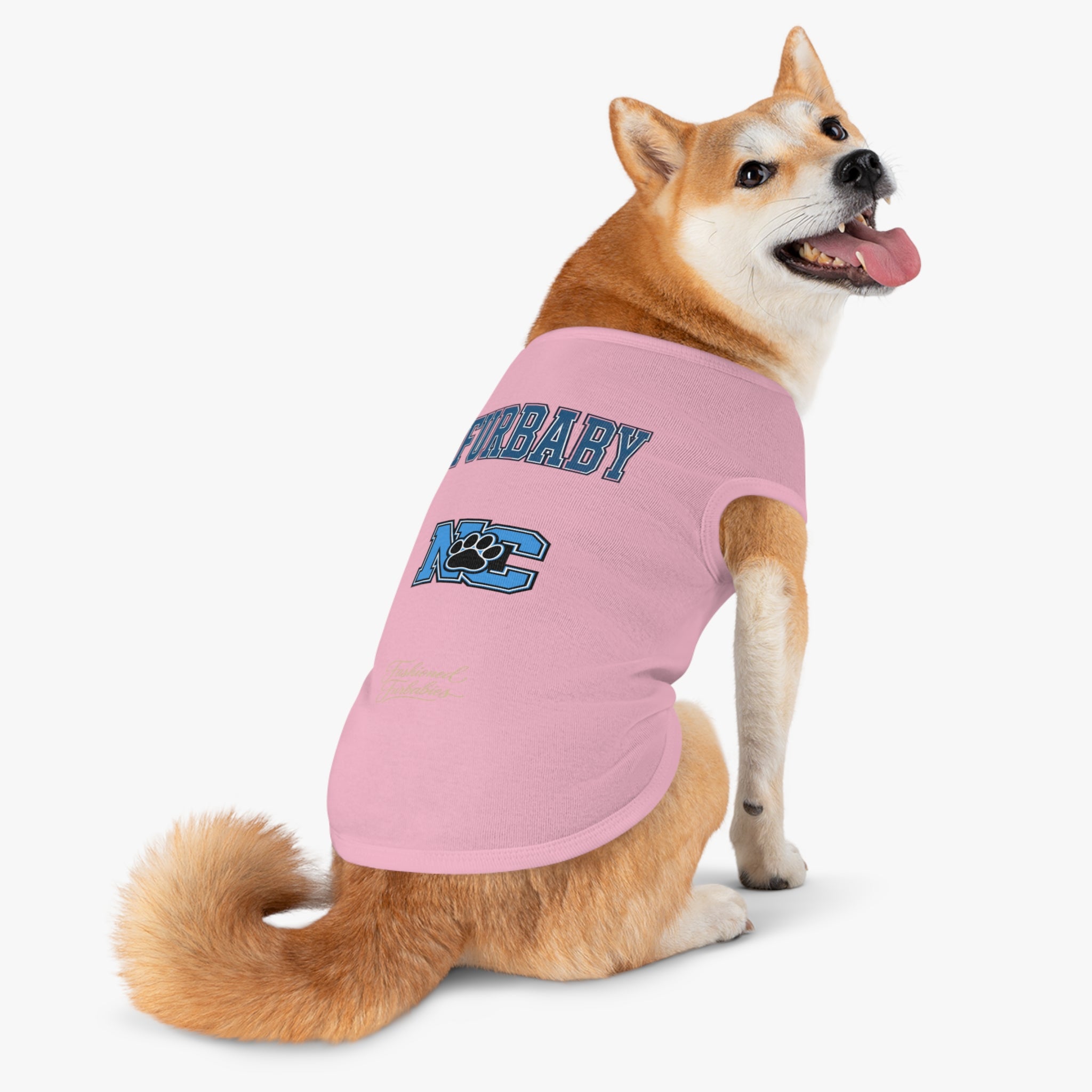 Furbaby NC Paw Print Pet Tank — Nort Carolina Cute College-Style Dog Shirt