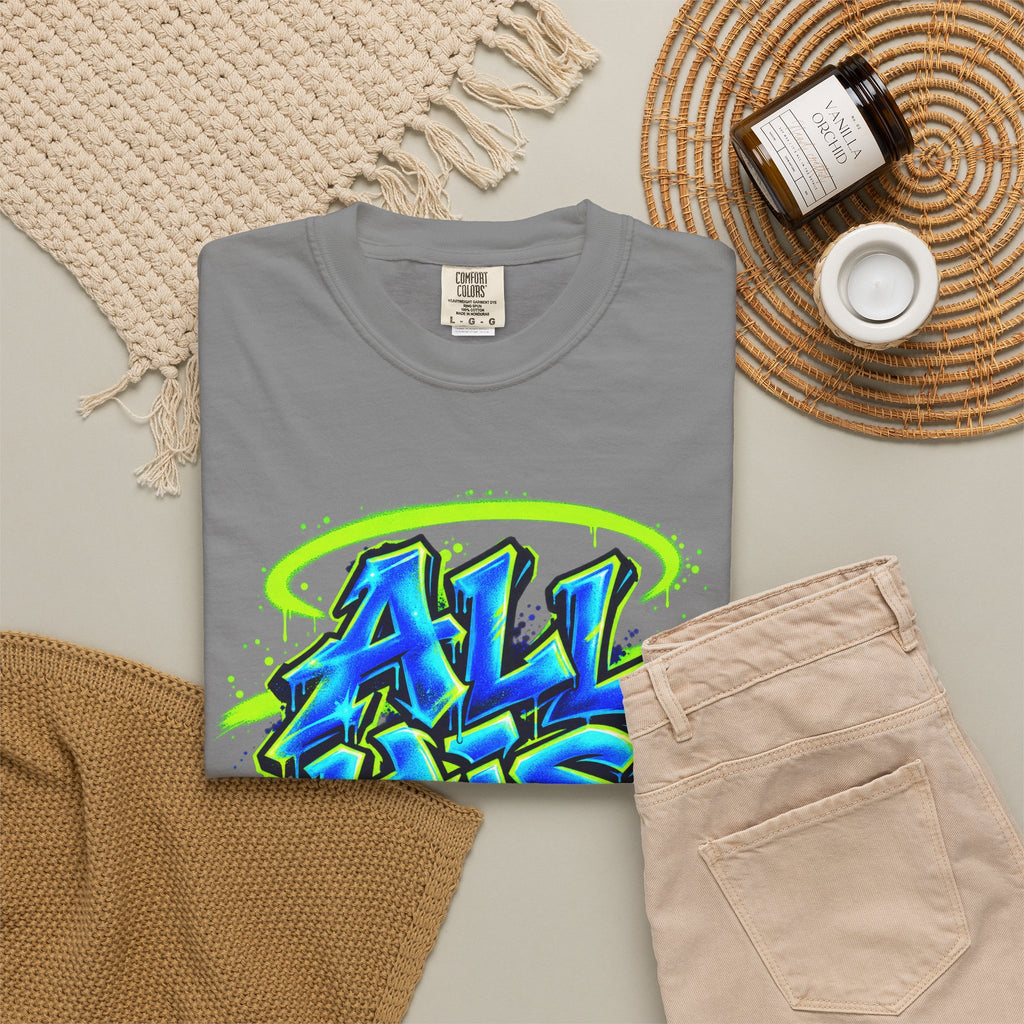 All His Graffiti T-Shirt — Psalm 50:10 Inspirational Christian Tee
