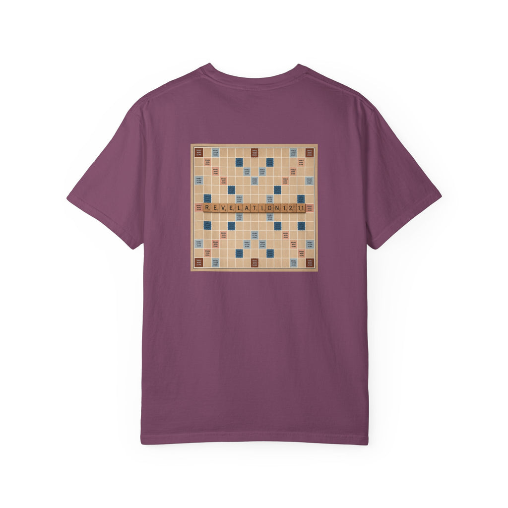 Unisex Garment-Dyed T-Shirt - Scrabble Revelations Game Board Set Gift