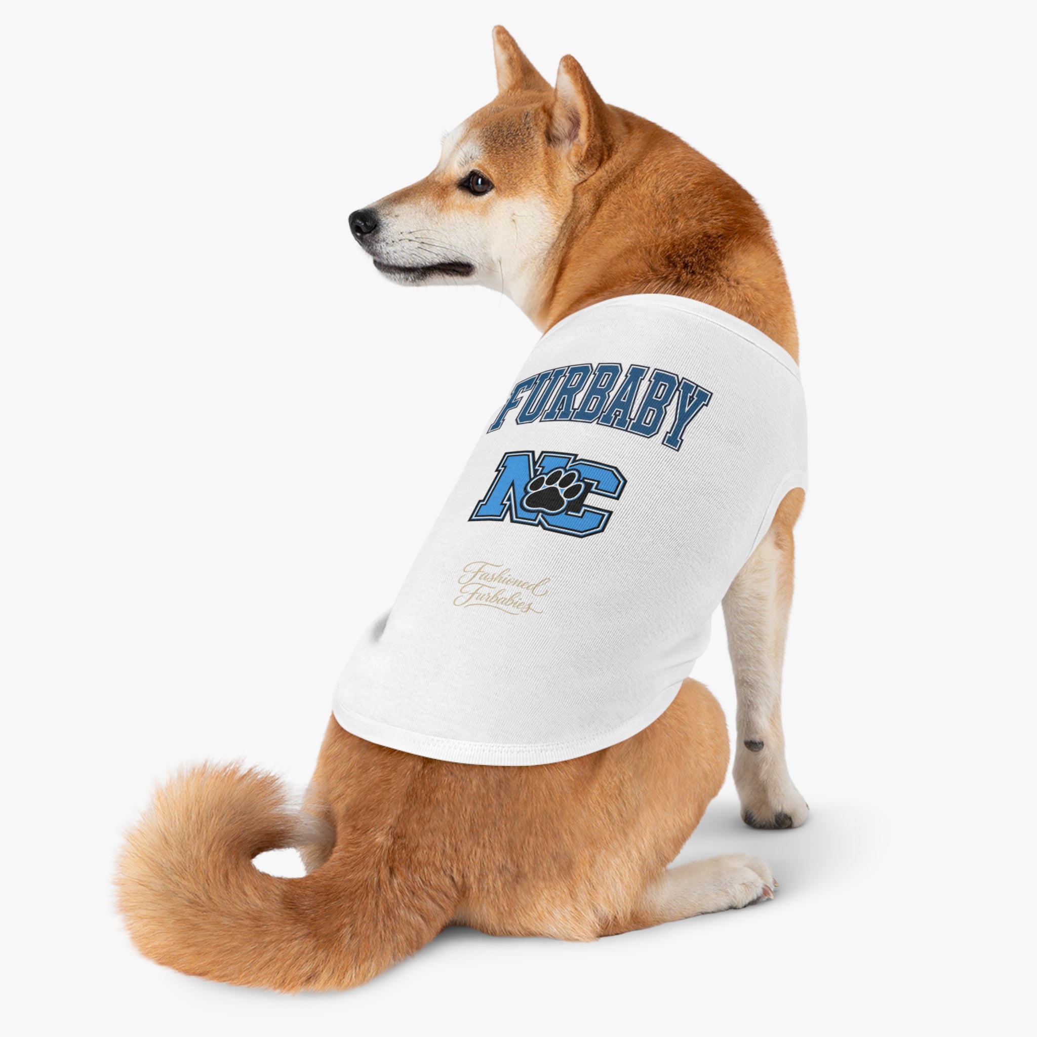 Furbaby NC Paw Print Pet Tank — Nort Carolina Cute College-Style Dog Shirt