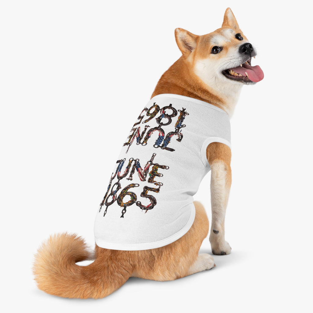 Juneteenth Pet Tank Top — Black History Celebration Dog Tee ("June 1865")
