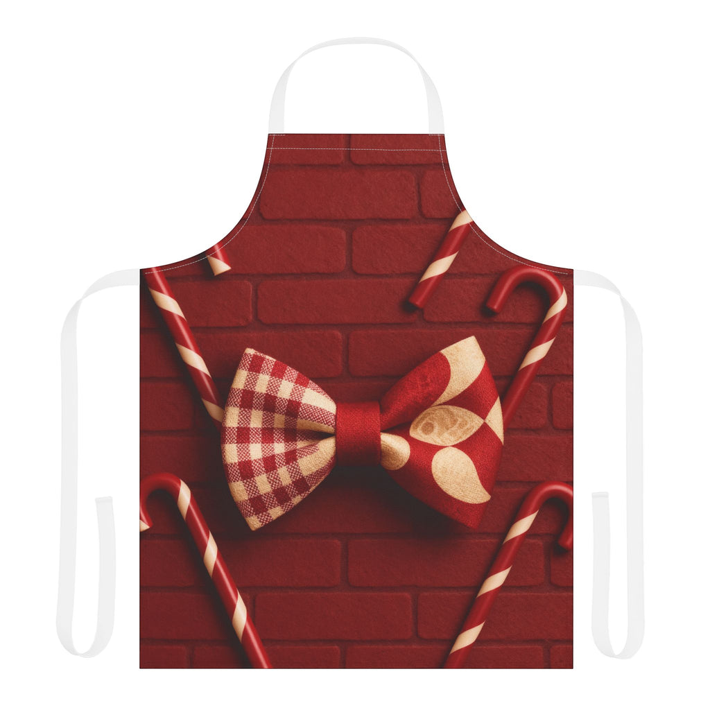 Festive Bow Tie Apron, Christmas Cooking Gift, Holiday Baking Accessory, Chef's Apron, Kitchenware for Food Lovers