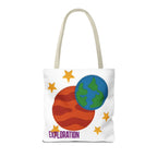 Life on Mars Tote Bag - UFO Space Exploration Design