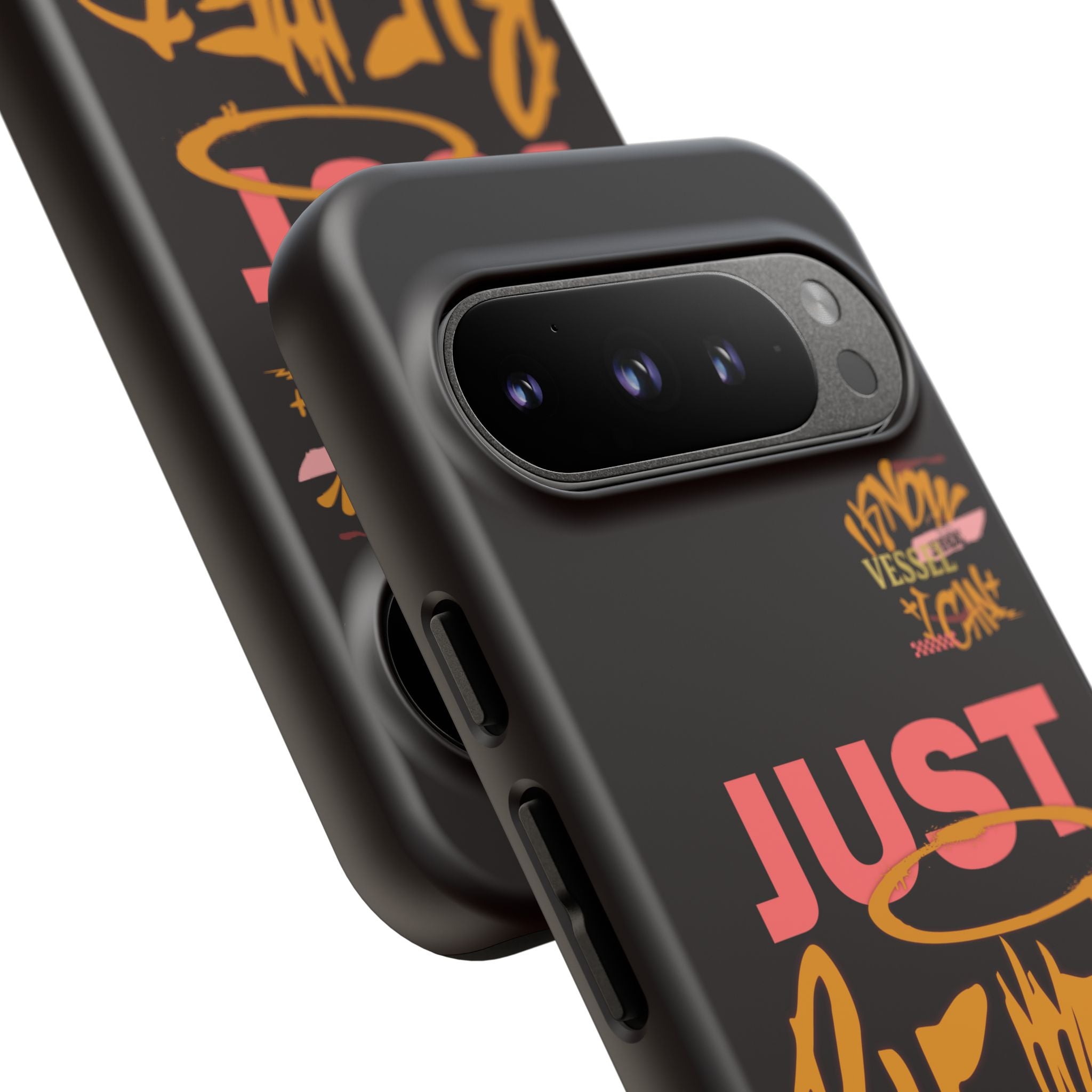 Phone Case — "Just Blessed" Bold Typographic Black Protective Case