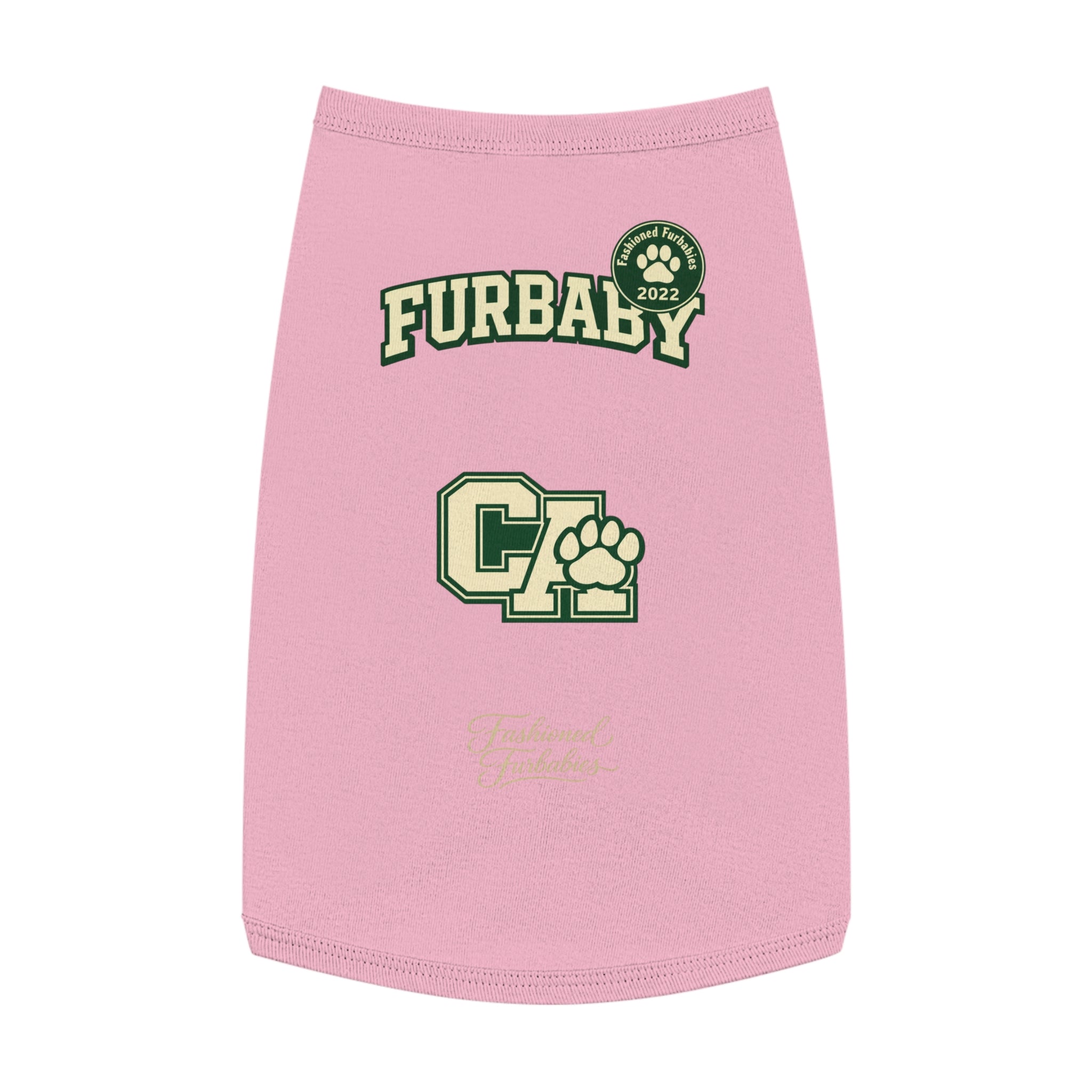 California Furbaby Varsity Pet Tank Top – Retro Collegiate Paw Club Dog Shirt