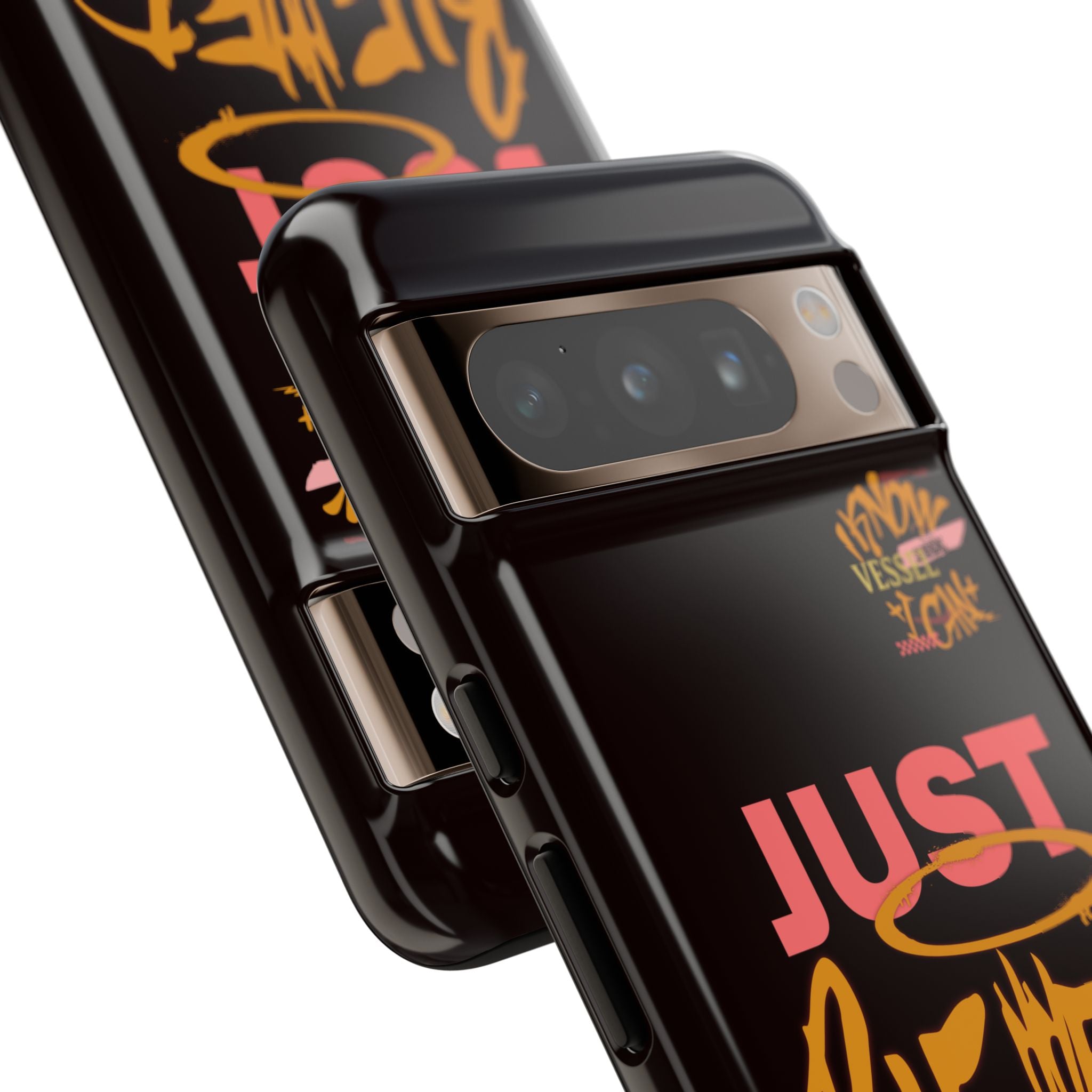 Phone Case — "Just Blessed" Bold Typographic Black Protective Case