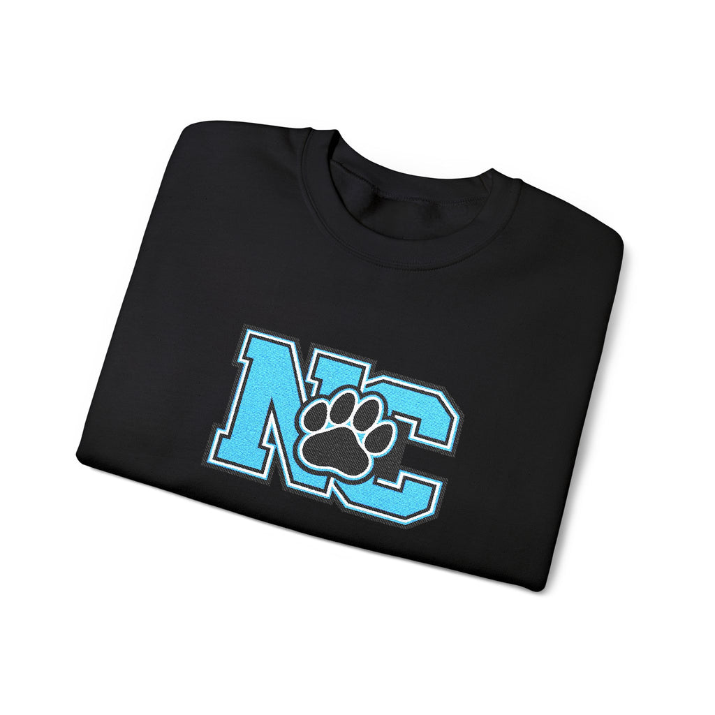 NC Paw Letterman Crewneck Sweatshirt —North Carolina Vintage School Spirit