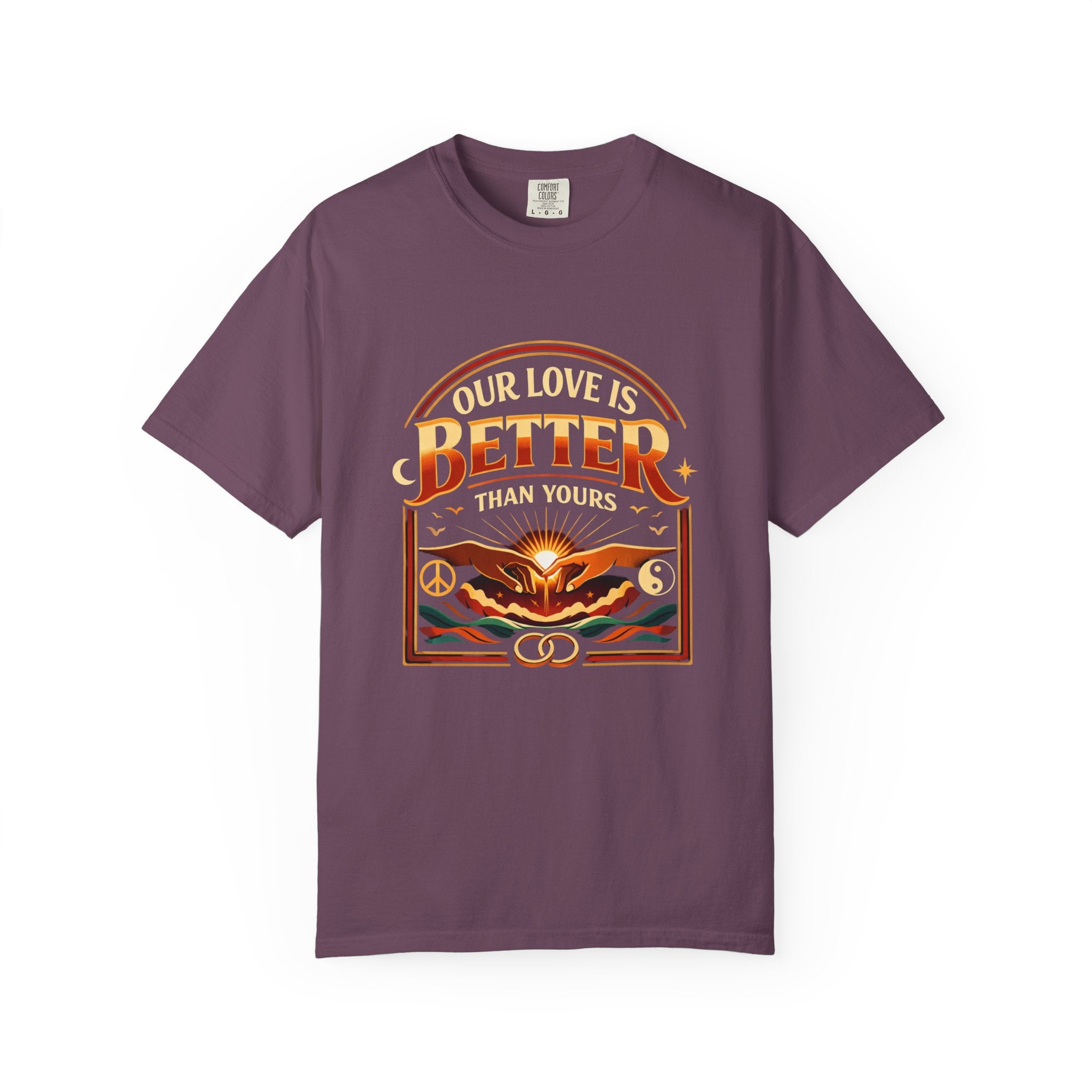 Our Love Is Better Graphic T‑Shirt — Retro Sun & Eagle Vintage Tee