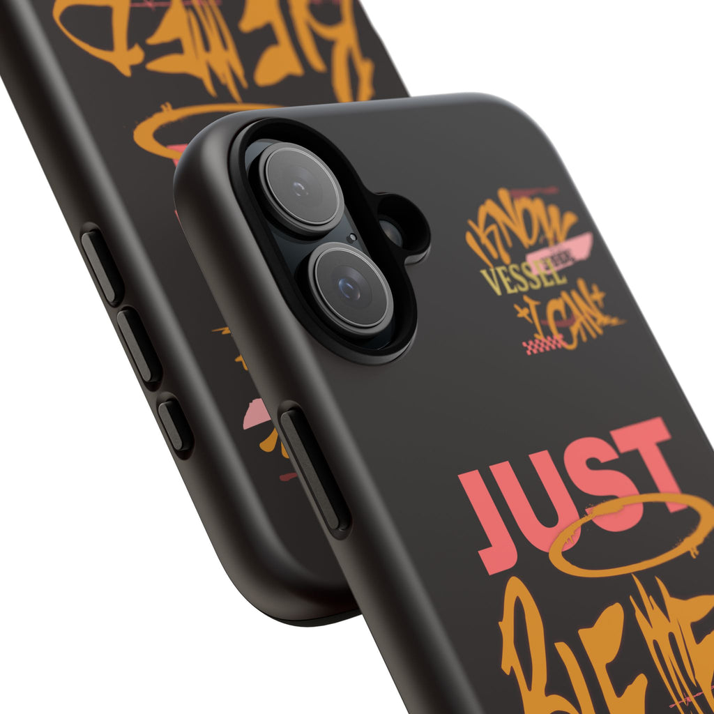 Phone Case — "Just Blessed" Bold Typographic Black Protective Case