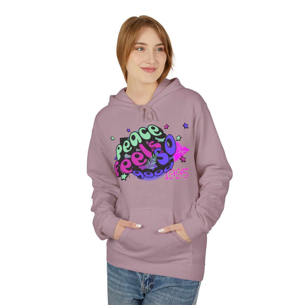 Peace Vibes Hoodie — 'Peace' Graphic Pullover (1995 Retro Earth Design)
