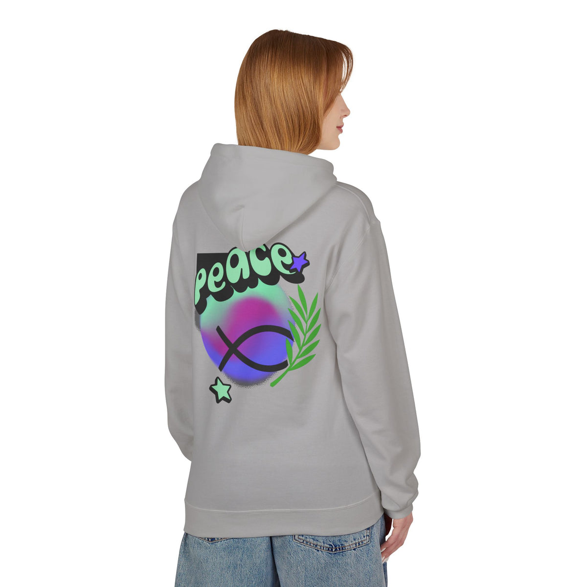 Peace Vibes Hoodie — 'Peace' Graphic Pullover (1995 Retro Earth Design)