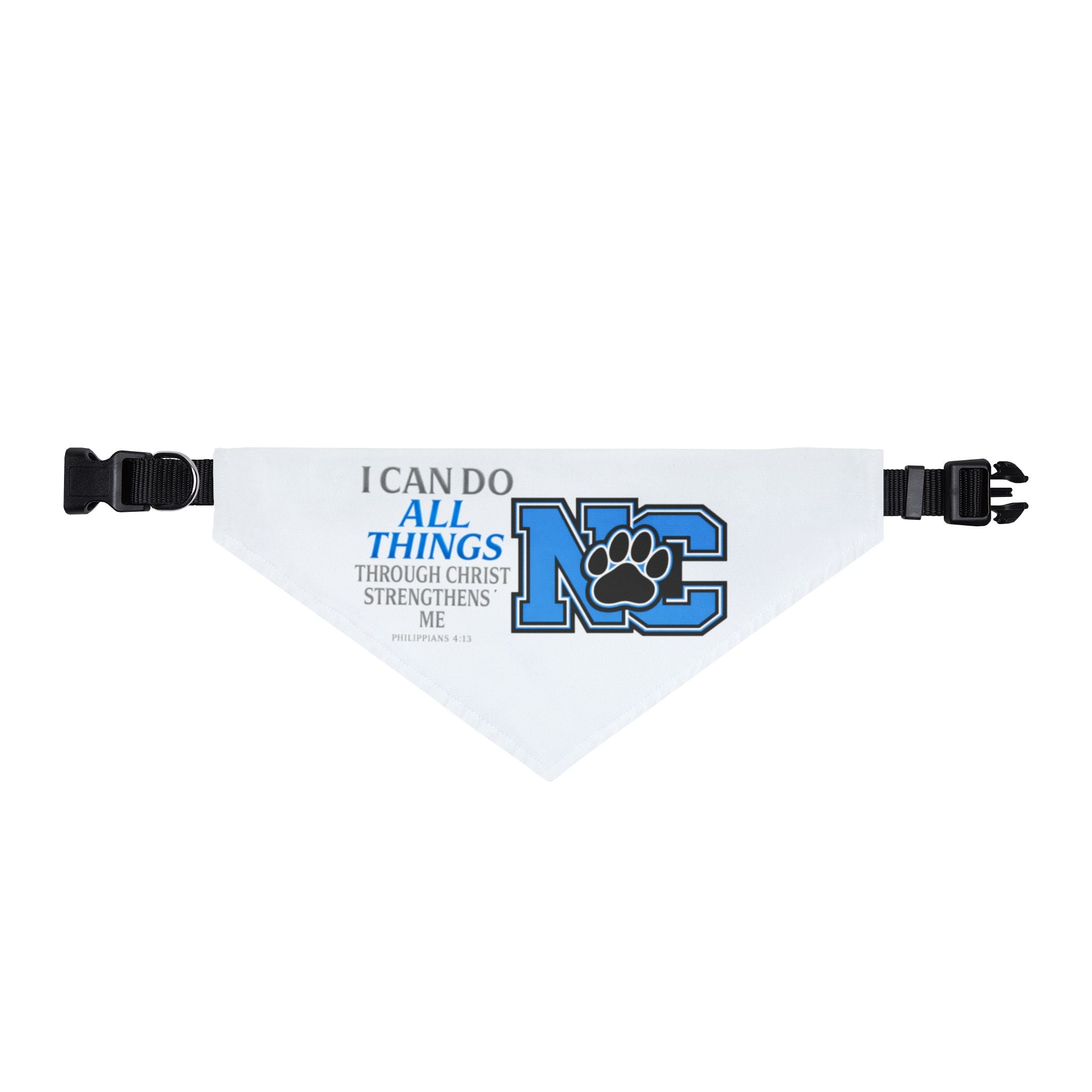 "I Can Do All Things" Clip-On Pet Bandana — Christian Inspirational Dog Bandana