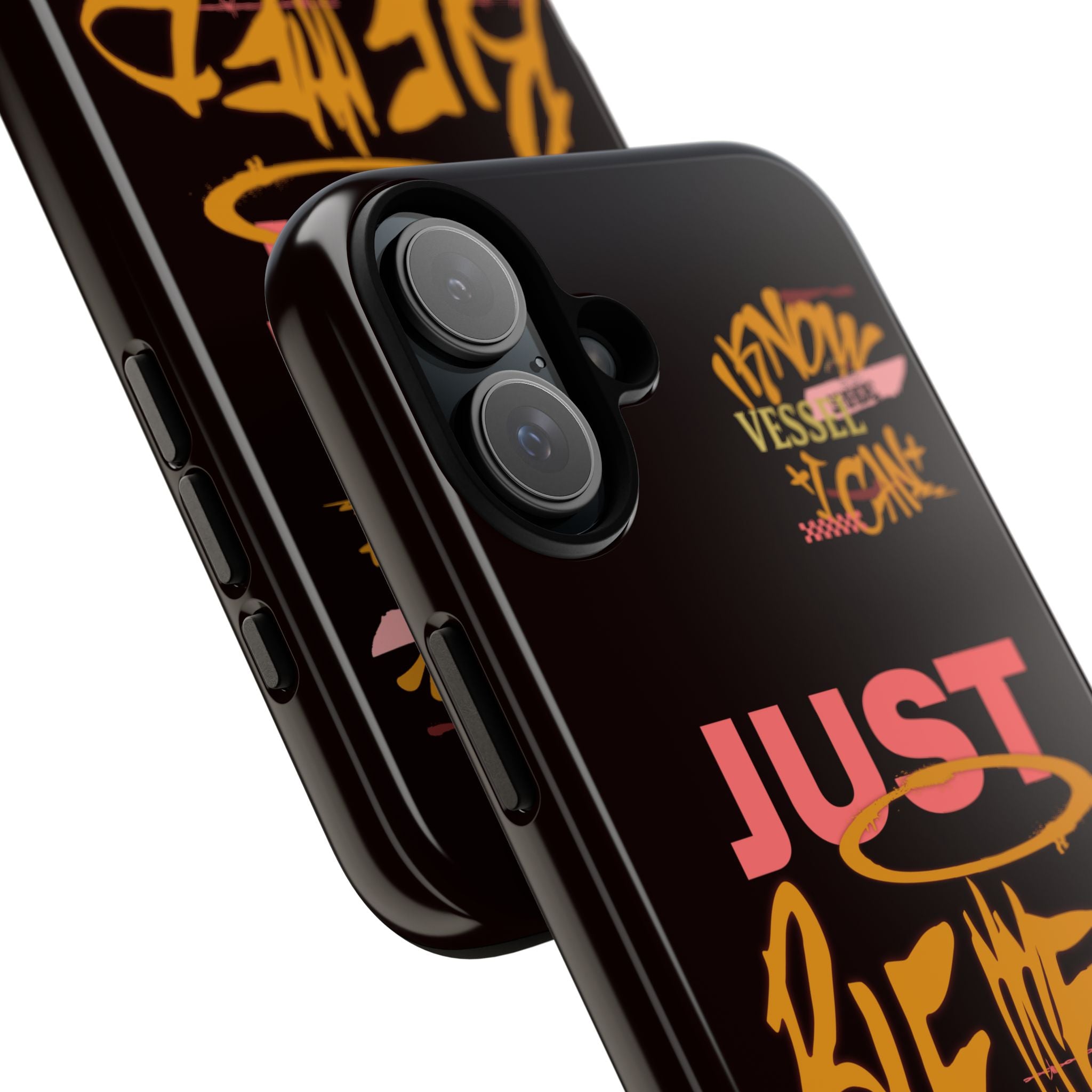 Phone Case — "Just Blessed" Bold Typographic Black Protective Case