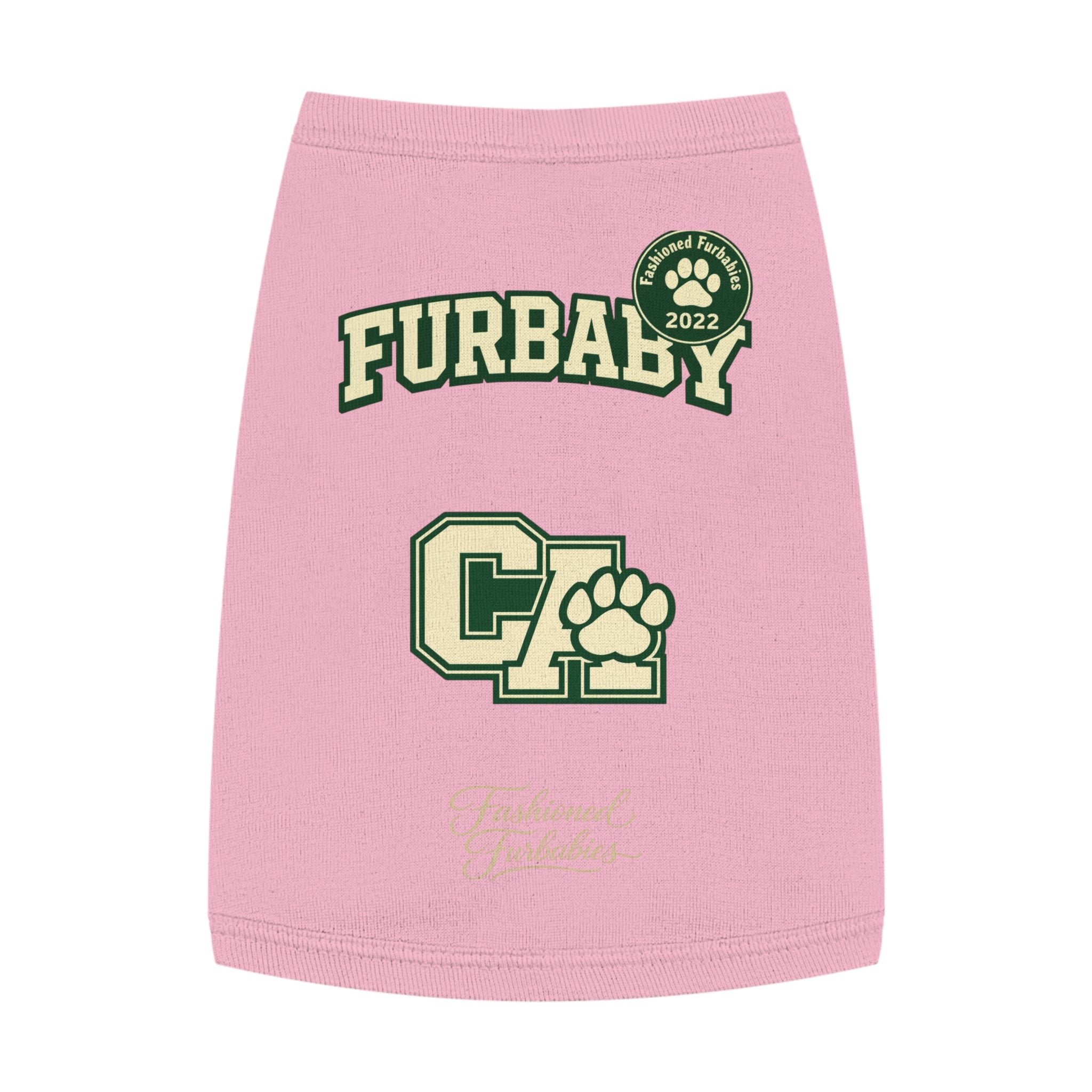 California Furbaby Varsity Pet Tank Top – Retro Collegiate Paw Club Dog Shirt