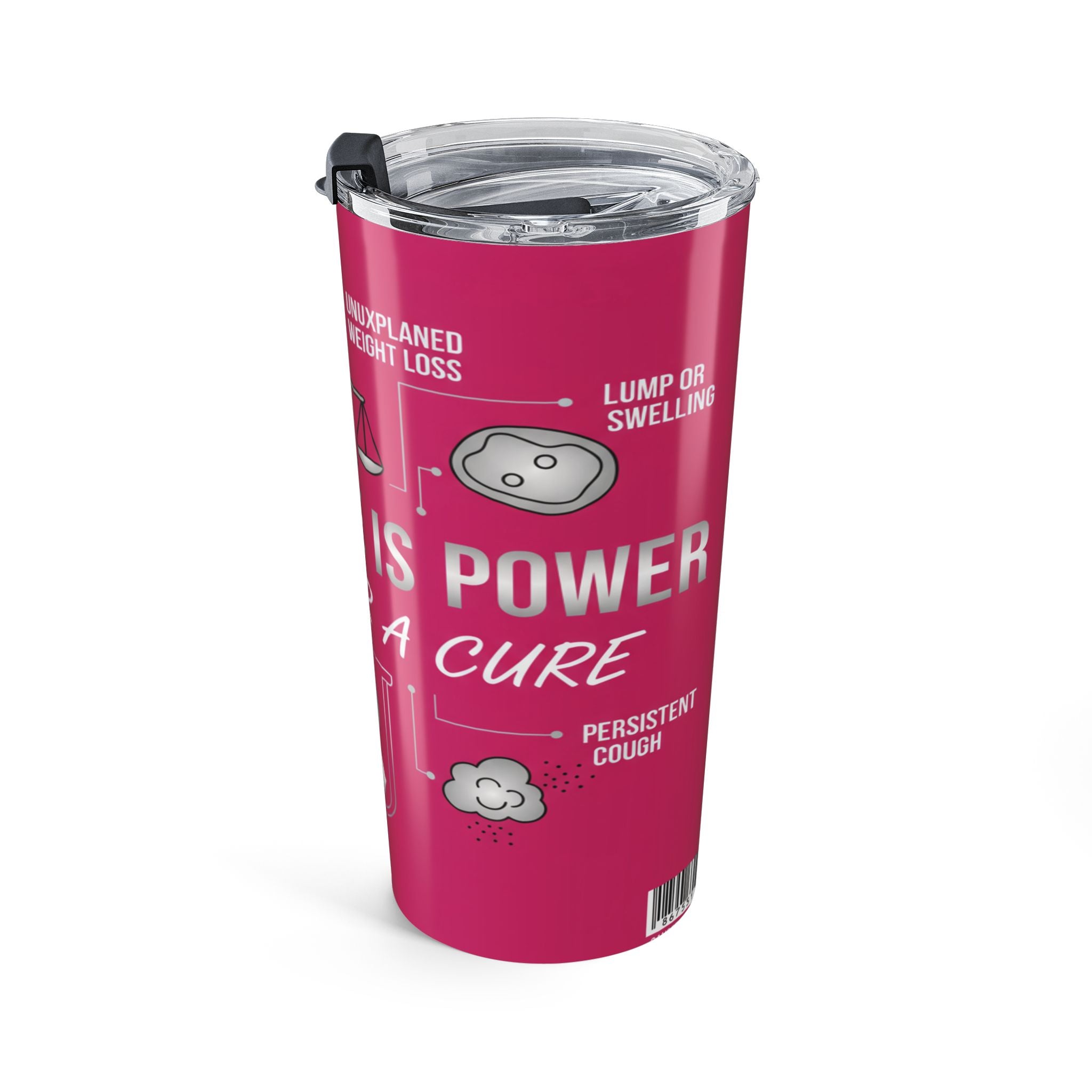 Cancer Support Awareness Tumbler 20oz - Inspirational Gift