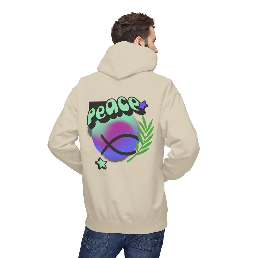 Peace Vibes Hoodie — 'Peace' Graphic Pullover (1995 Retro Earth Design)