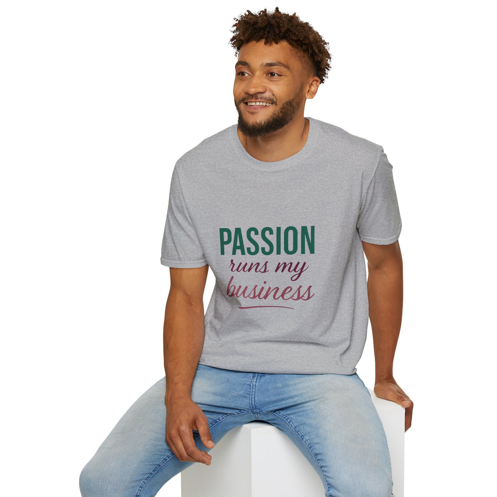 Passion Runs My Business T-Shirt - Scripture Back Design