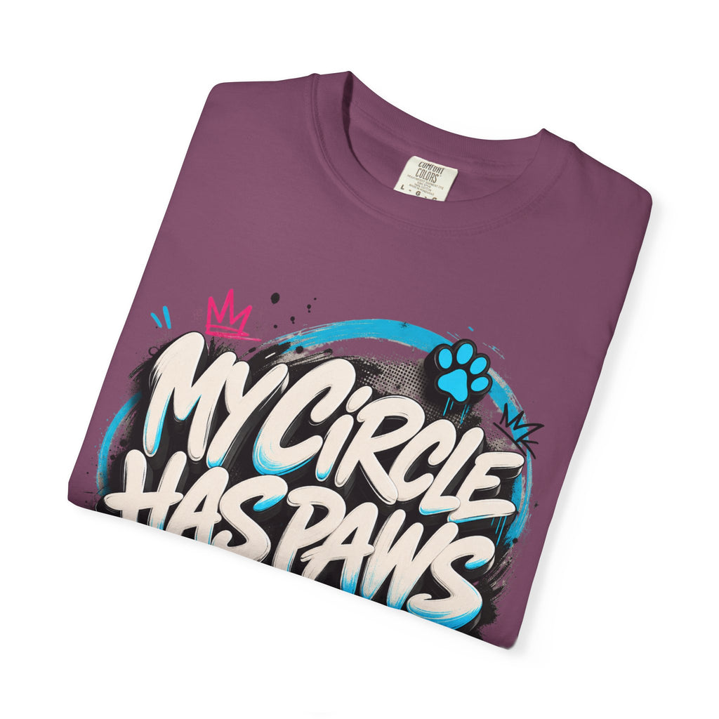 My Circle Has Paws Graffiti T-Shirt — Cute Pet Lover Tee