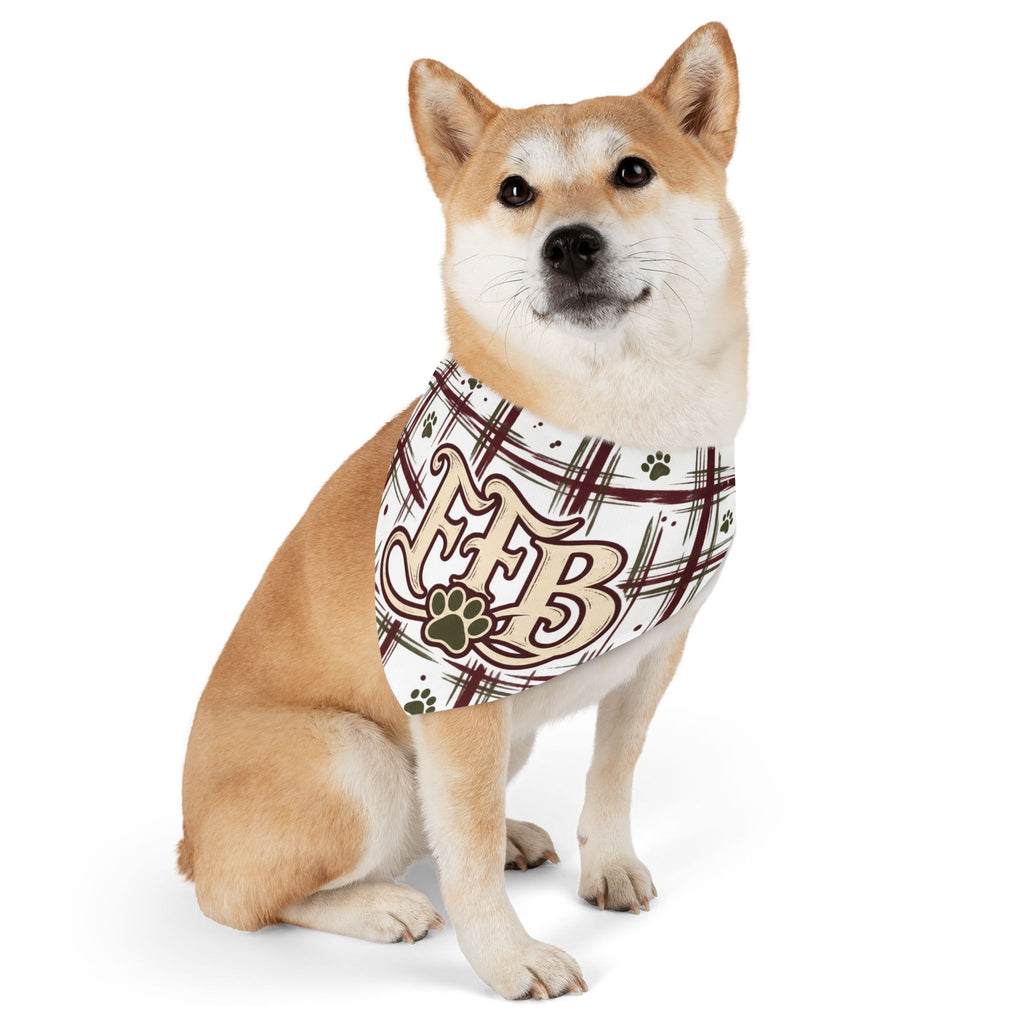 FFB Plaid Paw Pet Bandanna Collar