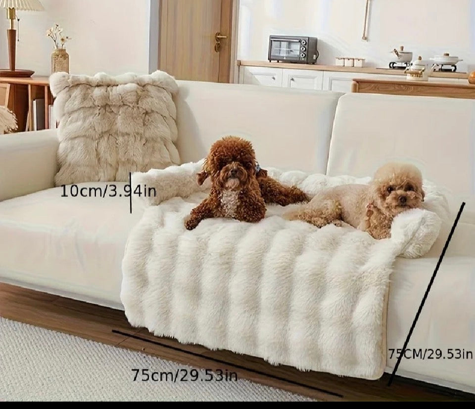 Plush Dog Bed with Pillow