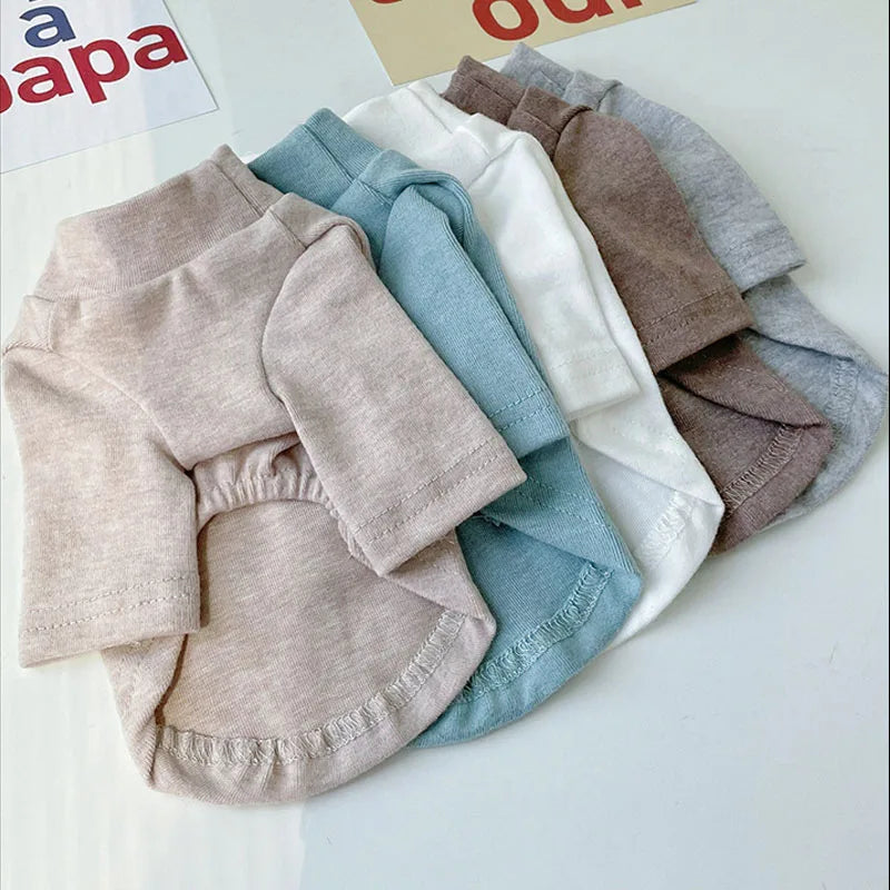 Turtleneck Dog Sweatshirt — Soft Pullover T-Shirt for Small Dogs & Cats | Chihuahua, Bichon, Pug | 5 Colors