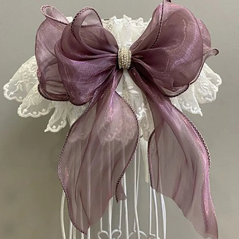 Cute Pet Dogs Pink Purple Blue Lace Bowknot Collares Bib Necklace For Puppy Dog Cat Supplies Collar Jewelry Accessory Chihuahua Fashioned Furbabies