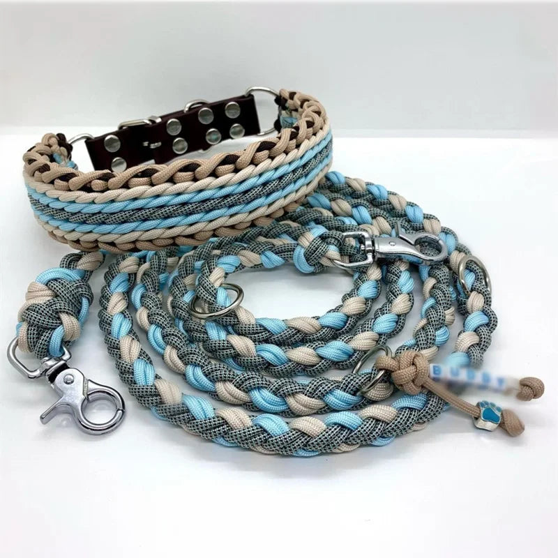 Reflective Paracord Dog Collar & Leash Set