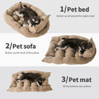 Multifunction Dog Bed Mat 3 IN 1 Dogs Cat Sleeping Bed Sofa Warm Winter Puppy Kitten Nest Kennel Soft Pet Cushion For Dogs Cats Fashioned Furbabies