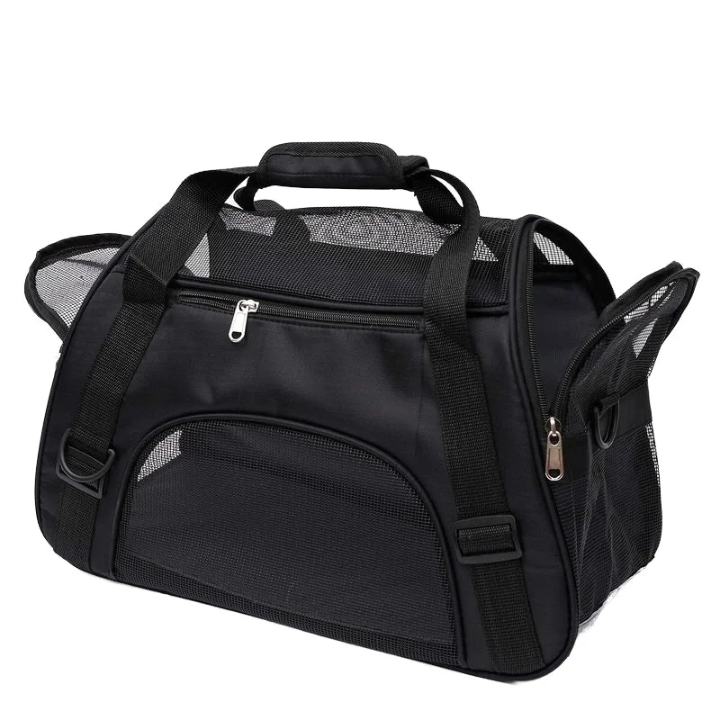 Airline Approved Soft-Sided Pet Carrier — Collapsible Mesh Window Travel Bag for Small Dogs & Cats | 4 Colors