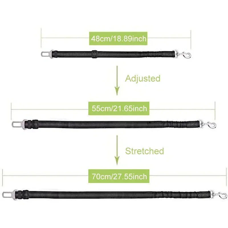 Adjustable Reflective Dog Car Seat Belt